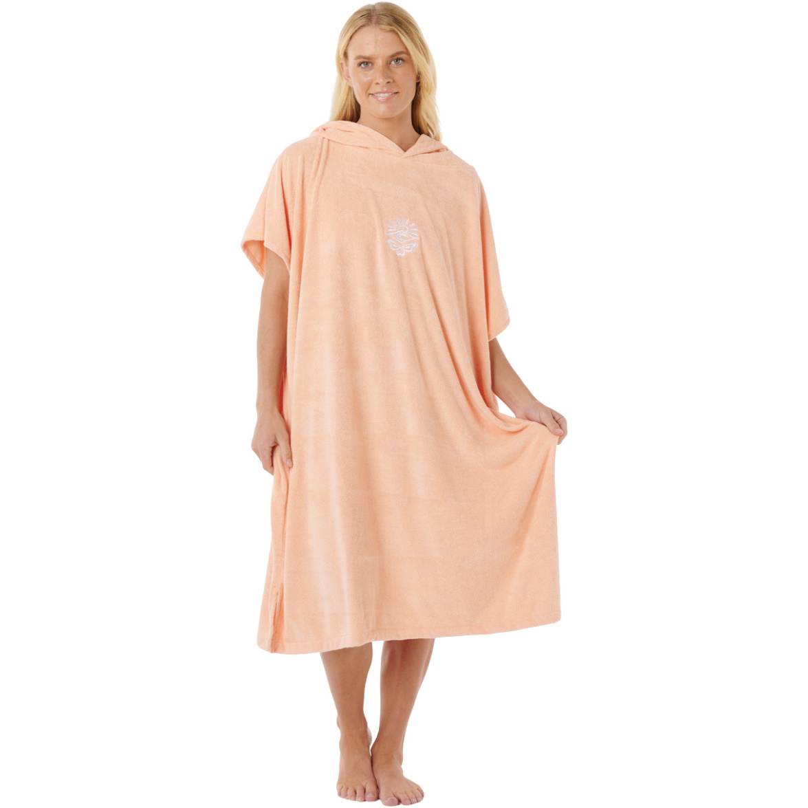 2026 Rip Curl Dame Classic Surf Håndklæde Med Hætte 00ZWTO - Bright Peach